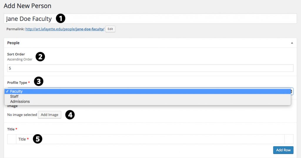 Choosing the profile type