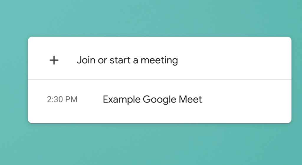 Join Google Meet from a browser by clicking on a scheduled meeting or starting a new one