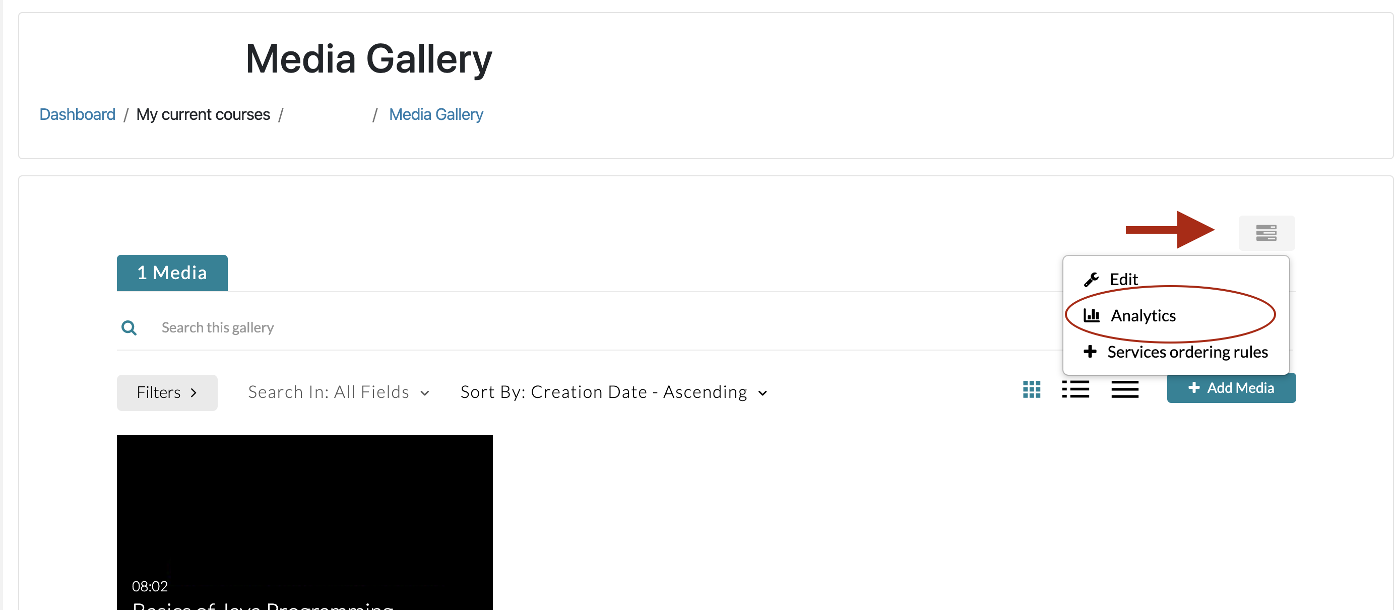 Channel Actions Dropdown Menu