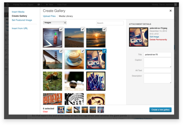 Create Gallery view