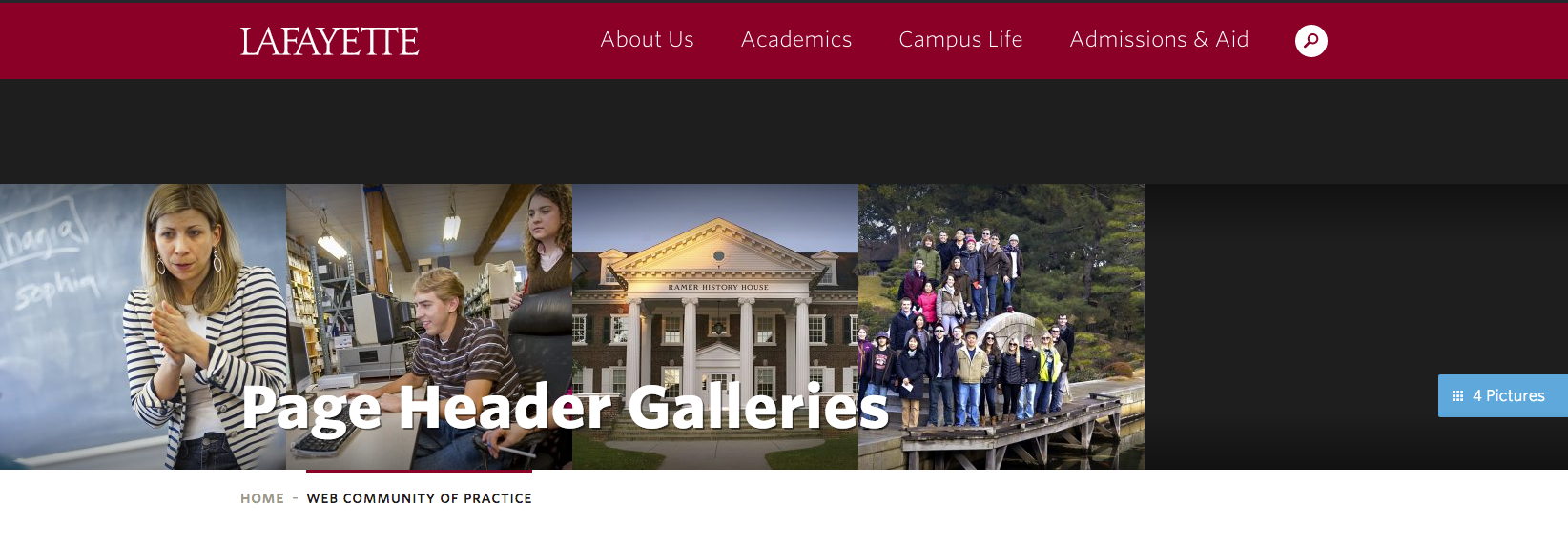 Images missing from the Header Gallery